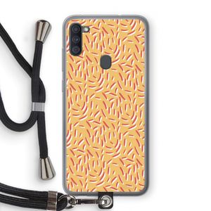 Camouflage: Samsung Galaxy A11 Transparant Hoesje met koord