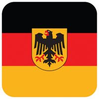 15x Bierviltjes Duitse vlag vierkant