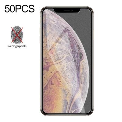 50 stuks non-Full matte Frosted gehard glas film voor iPhone XS Max/XI Max (2019) geen retail pakket