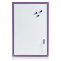 Whiteboard/memobord magnetisch incl. marker en magneten - 40 x 60 cm - paars