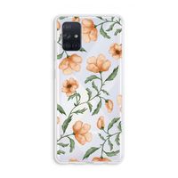 Peachy flowers: Galaxy A71 Transparant Hoesje