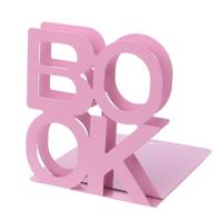 Alfabet vormige ijzeren metalen boekensteunen steun houder Desk staat voor boeken (roze)