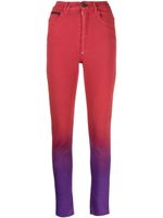 Philipp Plein legging taille haute à effet dégradé - Rouge - thumbnail