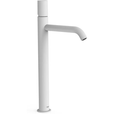 Wastafelkraan Tres Study | Opbouw | Mengkraan | Hoog model | 1-knop | Rond | Wit mat