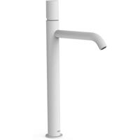 Wastafelkraan Tres Study | Opbouw | Mengkraan | Hoog model | 1-knop | Rond | Wit mat