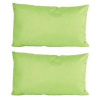 4x stuks bank/sier kussens voor binnen en buiten in de kleur groen 30 x 50 cm Tuinkussens voor buite