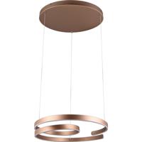 LED Hanglamp 68W - Dimbaar Rond Metaal - Warm Wit 3000K Coffee