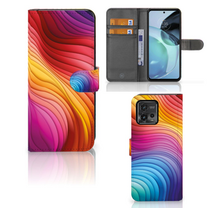 Book Case voor Motorola Moto G72 Regenboog