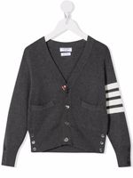 Thom Browne Kids cardigan à rayures - Gris