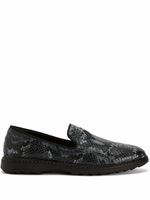 Giuseppe Zanotti mocassins à imprimé peau de serpent - Noir Giuseppe Zanotti mocassins à imprimé peau de serpent - Noir