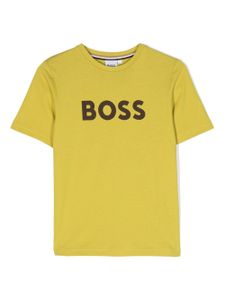 BOSS Kidswear t-shirt en coton à logo imprimé - Vert