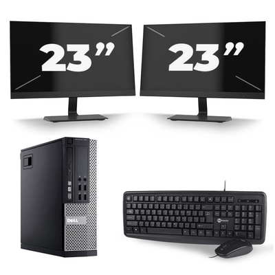 Dell Optiplex 990 SFF - Intel Core i5-2e Generatie - 8GB RAM - 256GB SSD - Windows 10 + 2x 23 inch Monitor