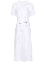 Daniela Gregis robe mi-longue à effet froissé - Blanc