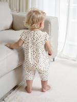 Babypakje van katoengaas ecru