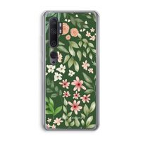 Botanical green sweet flower heaven: Xiaomi Mi Note 10 Transparant Hoesje