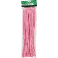 Creotime chenille draad 25 stuks 30 cm 9 mm roze - thumbnail