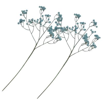 Kunstbloem Gipskruid - 2x - 60 cm - blauw - losse tak - kunst bloem - Gypsophila