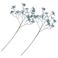 Kunstbloem Gipskruid - 2x - 60 cm - blauw - losse tak - kunst bloem - Gypsophila