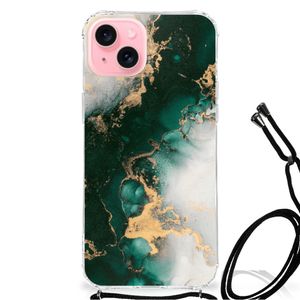 Anti-Shock Hoesje voor iPhone 15 Plus Marmer Groen