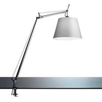 Artemide Tolomeo Mega klemlamp LED met snoerdimmer grijs satijn 32 cm