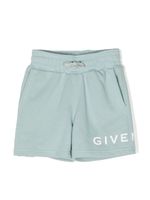 Givenchy Kids short en coton à logo imprimé - Bleu - thumbnail