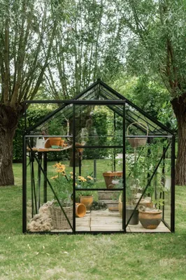 Royal Well | Kate V Full Options Tuinkas | Veiligheidsglas 3 mm | Zwart