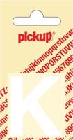 Plakletter Helvetica 40 mm Sticker witte letter K Pickup - Pickup
