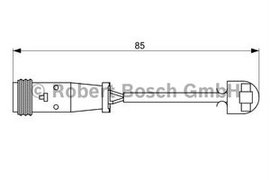Waarschuwingscontact, remvoering-/blokslijtage achter AP310