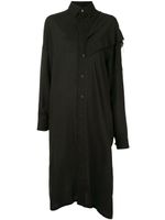 Yohji Yamamoto chemise asymétrique à volants - Noir