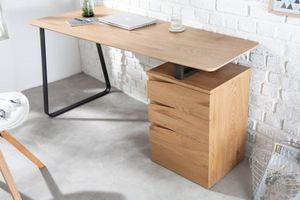 Industrieel bureau STUDIO 160cm eikenlook met 3 lades - 40986