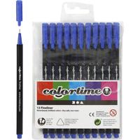 Colortime fineliners, lijndikte 0,6-0,7 mm, donkerblauw, 12 stuk/ 1 doos