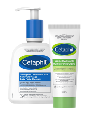 Cetaphil Daily Facial Cleanser + Hydraterende Crème Combi