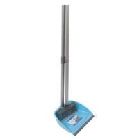 BETRA Stoffer en blik - blauw - lange steel - 76 cm - blik 24x16 cm - veger 18 cm breed