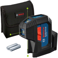 Bosch Blauw gpl 3 g | professional puntlaser | 30 meter | groen | incl batterijen en etui - 0601066n00