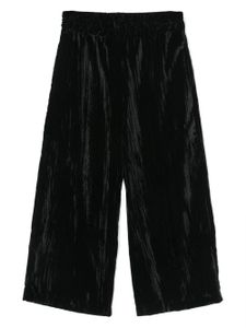 Pinko Kids pantalon en velours à coupe ample - Noir