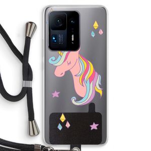 Roze eenhoorn: Xiaomi Mi Mix 4 Transparant Hoesje met koord