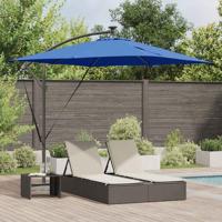 Cantilever Banana Parasol met slot Blauw 249 x 249 x 250 cm