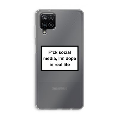 I'm dope: Samsung Galaxy A12 Transparant Hoesje