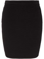 Emporio Armani elasticated-waist textured skirt - Noir