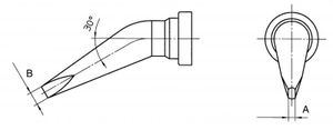 Weller LT-HX Soldeerpunt Beitelvorm, gebogen Grootte soldeerpunt 0.8 mm Lengte soldeerpunt: 18 mm Inhoud: 1 stuk(s)