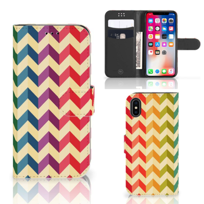 Apple iPhone X | Xs | Telefoon Hoesje | Zigzag Multi Color