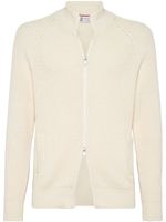 Brunello Cucinelli cardigan en coton à fermeture zippée - Tons neutres