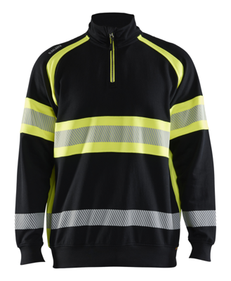 Blåkläder High-Vis Sweater 35531158 | Zwart/High-Vis Geel | Maat 3XL - 7330509830772