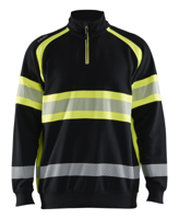 Blåkläder High-Vis Sweater 35531158 | Zwart/High-Vis Geel | Maat M - 7330509830802 Blåkläder High-Vis Sweater 35531158 | Zwart/High-Vis Geel | Maat M - 7330509830802