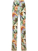 ETRO pantalon droit à fleurs - Blanc