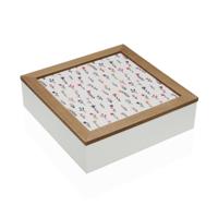 Juwelenkistje Versa BLUME Hout MDF 24 x 7 x 24 cm