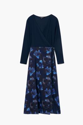 Gecombineerde midi-jurk - BLUE - S