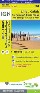 Fietskaart - Wegenkaart - landkaart 101 Lille - Calais | IGN - Institu