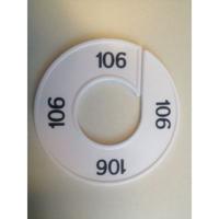 Maatring 9cm wit/zwart 106