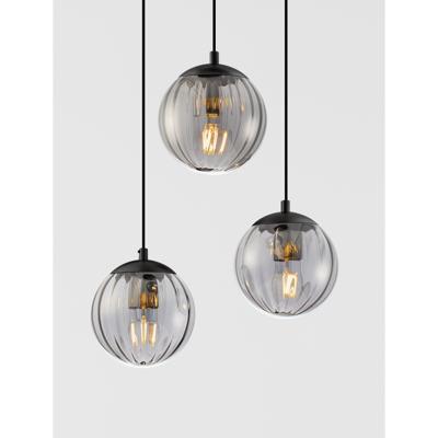 Lyora HanglampAbbacus 3-lichts smoke glas - 9236317